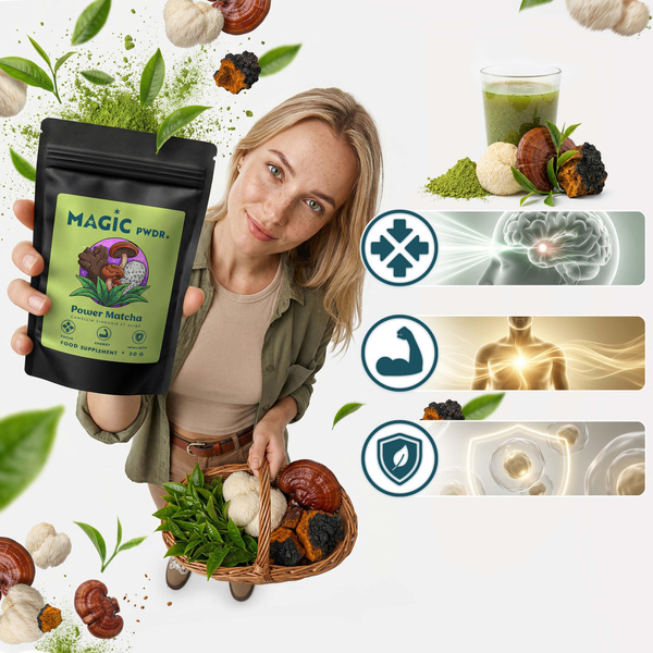 Magic Pwdr – Power Matcha – Energy & Focus Blend 30 γρ.