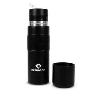 Yerbomos XL ALL IN ONE - 750ml - Κύπελλο Mate, θερμός και bombilla σε ένα (μαύρο)