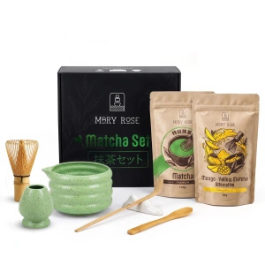 Σετ δώρου για χρωματιστό Matcha Latte: Matcha + Yellow Matcha + αξεσουάρ