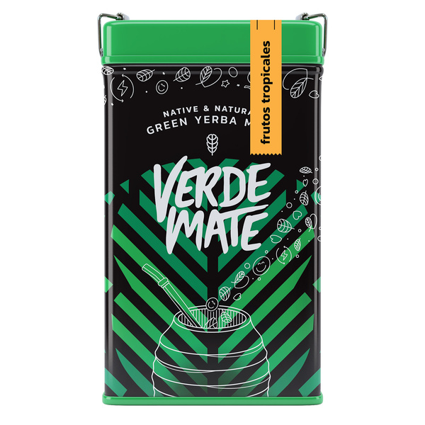 Yerbera – Μεταλλικό κουτί + Verde Mate Green Frutos Tropicales 0,5 κιλά