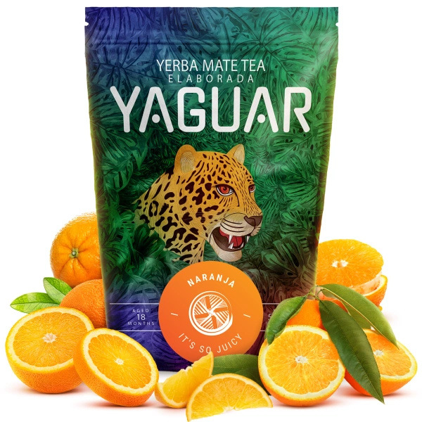 Σετ Yerba Mate Yaguar Naranja 500g + Yaguar Menta Limon 500g