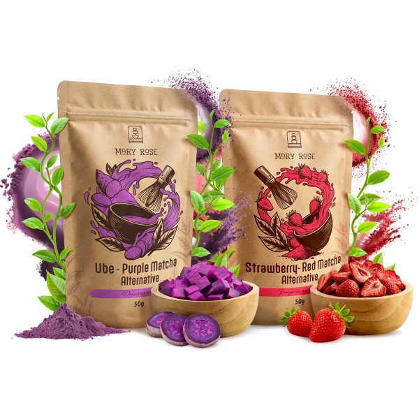Σετ πολύχρωμων matcha: Red Matcha + Purple Matcha