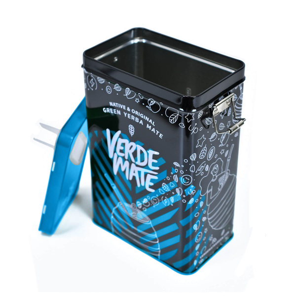 Yerbera – Μεταλλικό κουτί + Verde Mate Green Más IQ Tropical 0,5 κιλά