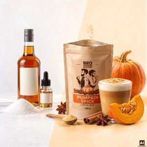 Σετ για Pumpkin Spice Latte: καφές Bro Coffee Roastery Brazil Guaxupe 1κιλό + Pumpkin Spice Latte Mix 100γρ