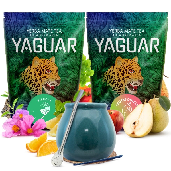 Σετ Yerba mate Yaguar κεραμικό calabash bombilla