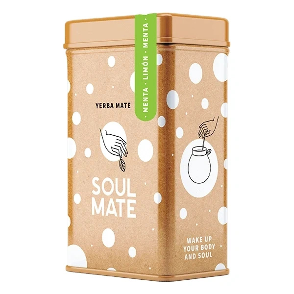Yerbera – Μεταλλικό κουτί + Soul Mate Orgánica Menta Limon 0,5 κιλά
