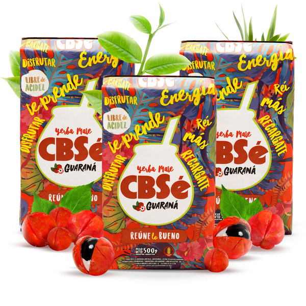 Yerba Mate CBSe Energy με Guarana 3x500g (1.5kg)