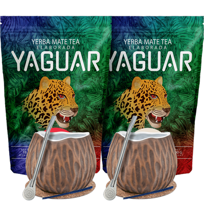 Yerba Mate σετ για δύο Bombilla Matero cocos