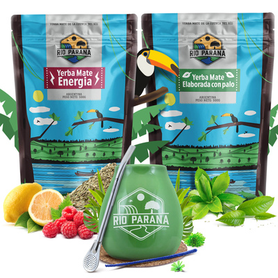 Σετ Yerba Mate Rio Parana Energia Elaborada 2x500g + αξεσουάρ
