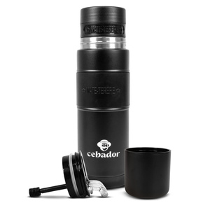 Yerbomos XL ALL IN ONE - 750ml - Κύπελλο Mate, θερμός και bombilla σε ένα (μαύρο)