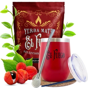 Σετ Yerba Mate El Fuego Energia Guarana 500γρ 0,5κιλά + TermoLid + Bombilla