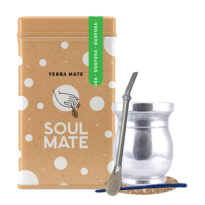 Σετ Yerbera Yerba Mate Soul Mate Guayusa 0.5kg Palo Santo