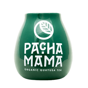 Κεραμική κούπα για μάτε με λογότυπο Pachamama (πράσινη) 350 ml