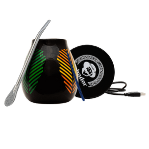 Σετ αξεσουάρ Yerba Mate: θερμαντήρας κούπας USB + Καλαμπάς + Bombilla