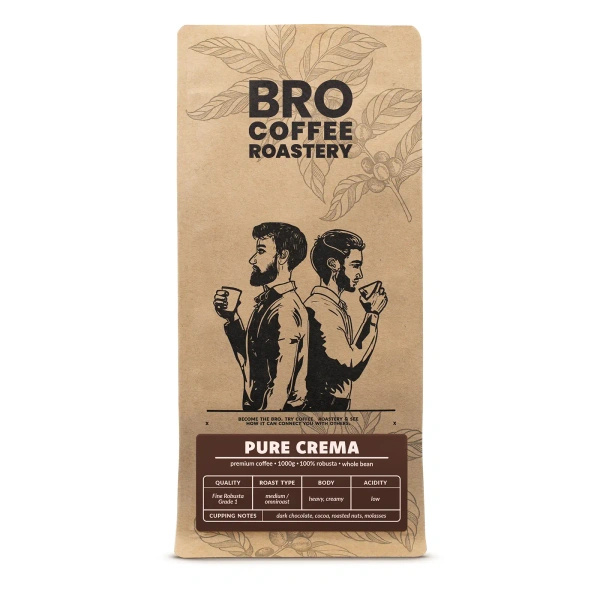 Bro Coffee Roastery – Καφές ολόκληρος Pure Crema 1 κιλό
