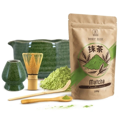 Σετ παρασκευής τσαγιού Matcha: matcha 100g + αξεσουάρ