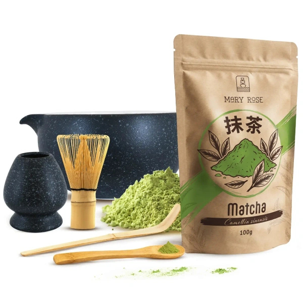 Σετ παρασκευής τσαγιού Matcha: matcha 100g + αξεσουάρ