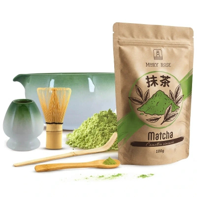 Σετ παρασκευής τσαγιού Matcha: matcha 100g + αξεσουάρ