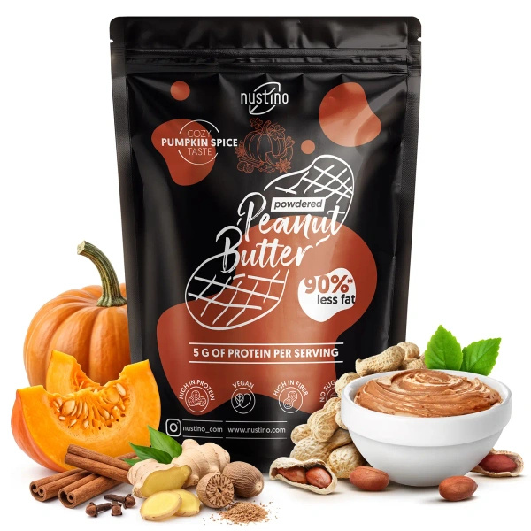 Nustino – Φυστικοβούτυρο σε σκόνη – Pumpkin Spice (χωρίς προσθήκη ζάχαρη) 400 γρ.