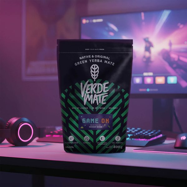 Verde Mate Green Game On 0,4 κιλά – γιέρμπα μάτε για παίκτες με γεύση ενεργειακού ποτού