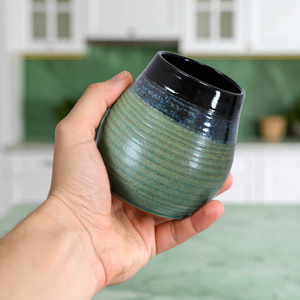 Κεραμική κούπα μάτε Niebla (μαύρο-πράσινο) 300 ml – Σειρά Crater