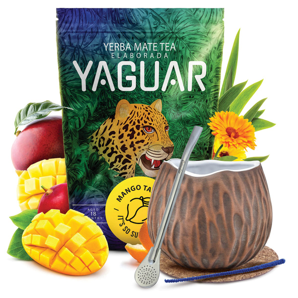Σετ Yerba Mate Yaguar 500γρ 0,5κιλά Καλαμπάς  + Bombilla