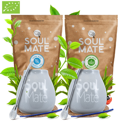Σετ Yerba Mate Soul Mate Despalada 500g + Soul Mate Organica 500g
