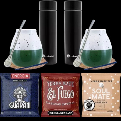 Yerba Mate starter kit Thermos 3x50g για ζευγάρι