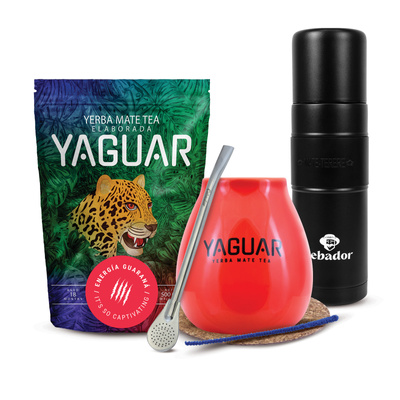 Σετ Yerba Mate Yaguar 500γρ 0,5κιλά Yerbomos XL + Καλαμπάς + Bombilla