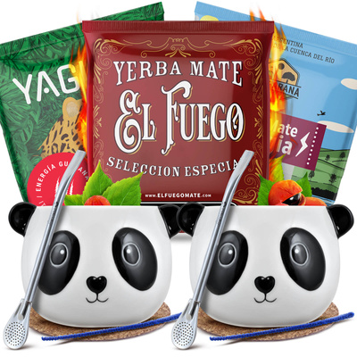 Yerba Mate Energia Set ΓΙΑ ΔΥΟ Calabash Bombilla