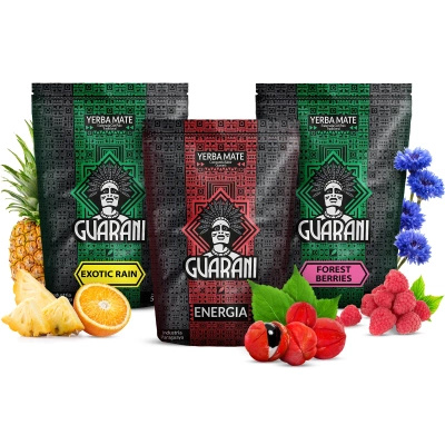 Yerba Mate Guarani ενέργεια και σετ φρούτων 3x500g