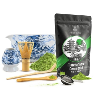 Τελετουργικό σετ παρασκευής τσαγιού matcha: ιαπωνική βιολογική matcha 30g + αξεσουάρ