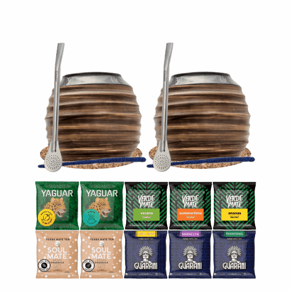 Σετ Yerba Mate 10x50g 2x Calabash + 2x Bombilla
