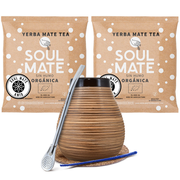 Yerba mate set Bombilla Calabash Mate κολοκύθα