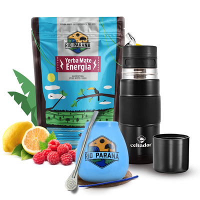 Σετ Yerba Mate Rio Parana Energia 500g 0,5kg Yerbomos + Calabash + Bombilla