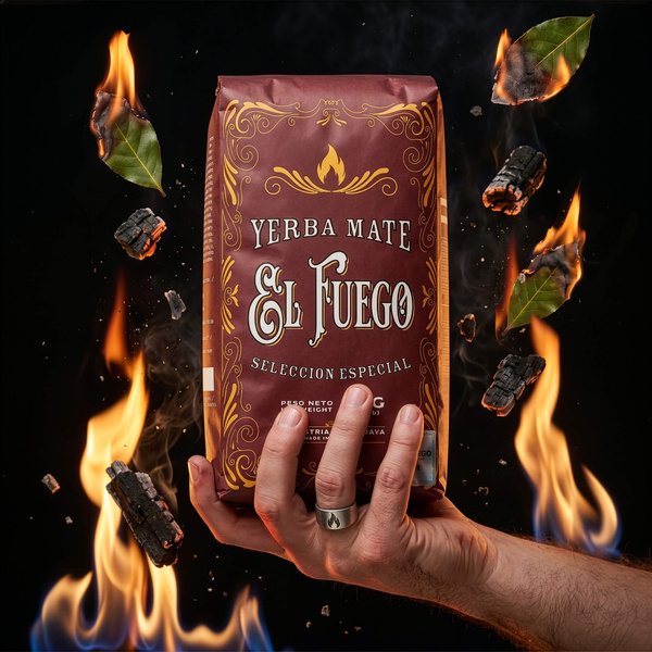 Σετ Yerba Mate: El Fuego Elaborada 1κιλά + Καλαμπάς + Bombilla