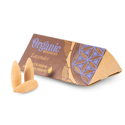 Κώνοι θυμιάματος Backflow Organic Goodness - Λεβάντα (12 τεμ.)