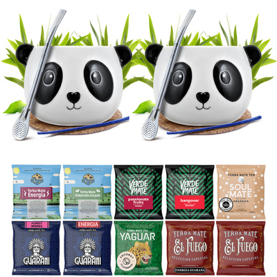 Σετ Yerba Mate για δύο άτομα Calabash Bombilla