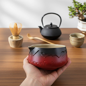 Matchawan – Κεραμικό μπολ Matcha με στόμιο – Mountain (κόκκινο)