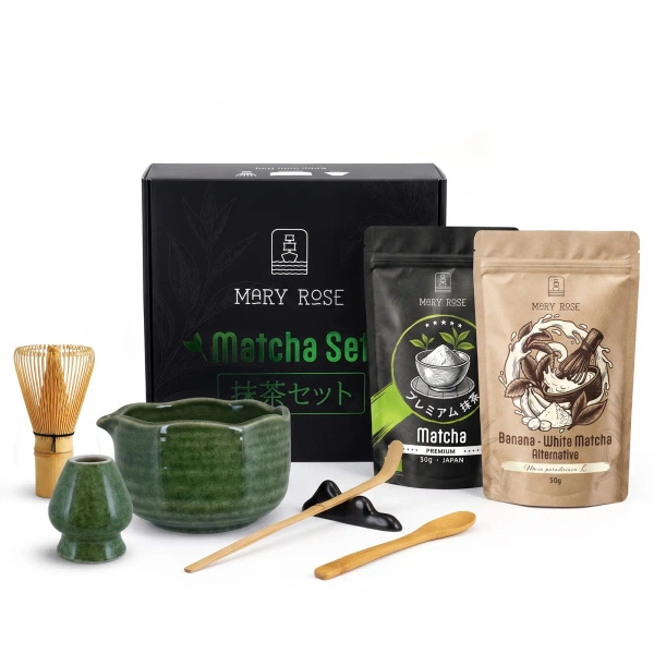 Σετ δώρου για χρωματιστό Matcha Latte: Matcha + White Matcha + αξεσουάρ