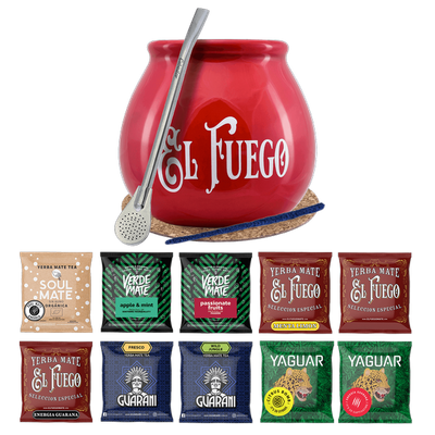 Σετ Yerba Mate 10x50g Calabash Bombilla 500g
