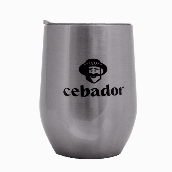 TermoLid – θερμοδοχείο για yerba mate με καπάκι – Cebador (ασημί) – 350 ml