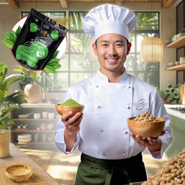 Nustino – Φυστικοβούτυρο σε σκόνη – Matcha (χωρίς προσθήκη ζάχαρη) 400 g
