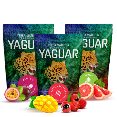 Yerba Mate Yaguar σετ διαφόρων τύπων 3x500g