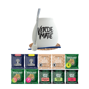 Σετ Yerba Mate Πράσινο 500g Gourd Bombilla 10x50g