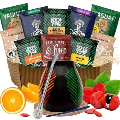 Σετ δώρου calabash bombilla 10x50g Yerba Mate