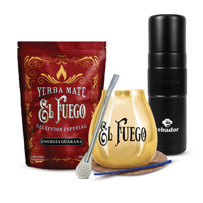 Σετ Yerba Mate El Fuego 500γρ 0,5κιλά Yerbomos XL + Καλαμπάς + Bombilla