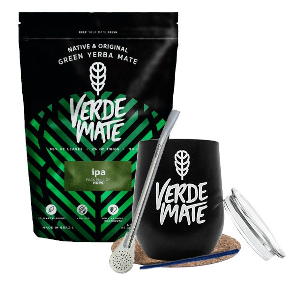 Σετ Yerba Mate: Verde Mate IPA 500γρ + TermoLid + Bombilla