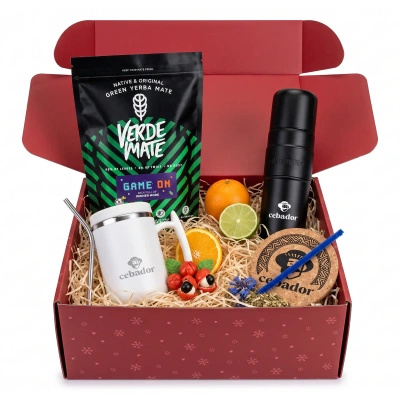 Χριστουγεννιάτικο σετ δώρου γιέρμπα μάτε Verde Mate Game On 400γρ + Yerbomos και θερμική κούπα