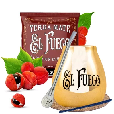 Σετ Yerba mate El Fuego κεραμικό calabash bombilla